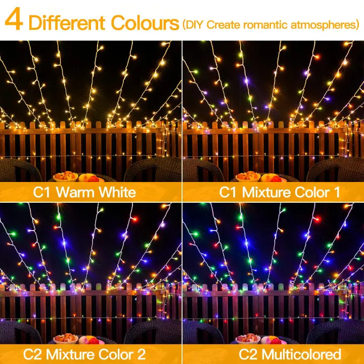 Color Changing Christmas Lights, 82ft 200 LED String Lights 11 Modes Timer  with Remote Control, Connectable for Indoor, Outdoor, Christmas