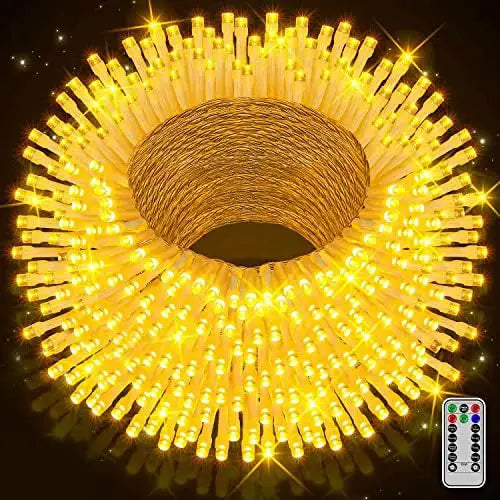 500 LED 50m Warm White Fairy Lights (Warm White, Memory Function, 8 Modes, IP44 Waterproof)